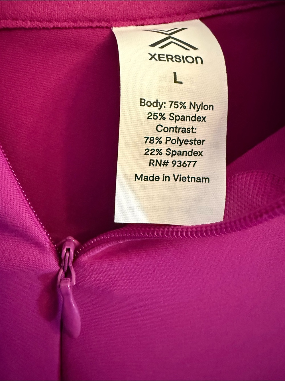 Xersion Bright Magenta Athletic Zip Top - Picture 4 of 6